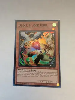 Yugioh Droll & Lock Bird RA02-EN006 Super Rare STBL Art 1st Ed NM - Image 1