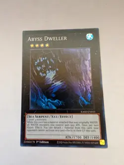 Yugioh! Abyss Dweller - RA02-EN033 - Super Rare - 1st Edition Near Mint, English - Image 1
