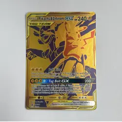 Pokemon Card Pikachu & Zekrom GX SM248 Tag Team Full Art Secret Rare 240 HP - Image 1