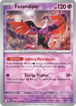 Fezandipiti 45/131 Reverse Rare Prismatic Evolutions Pokemon Cards - Image 1