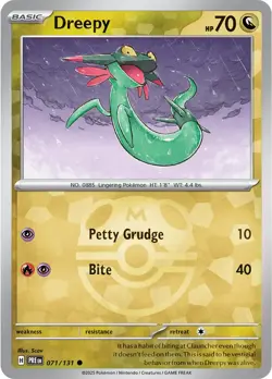 Dreepy 71/131 Reverse Common Prismatic Evolutions Pokemon Cards - Image 1