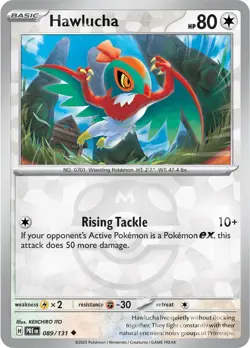 Hawlucha 89/131 Reverse Uncommon Prismatic Evolutions Pokemon Cards - Image 1