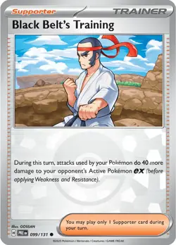 Black Belt's Training 99/131 Reverse Common Prismatic Evolutions Pokemon Cards - Image 1