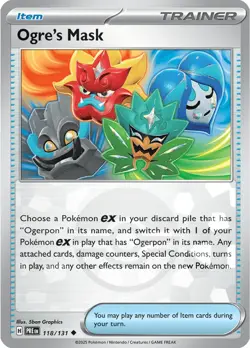 Ogre's Mask 118/131 Reverse Uncommon Prismatic Evolutions Pokemon Cards - Image 1