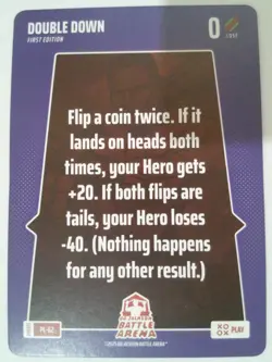 2024 Bo Jackson Battle Arena Update 1st Ed Double Down Play Card #PL-62 - Image 1