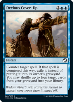 x1 Devious Cover-Up NM, MTG Innistrad: Midnight Hunt - Image 1