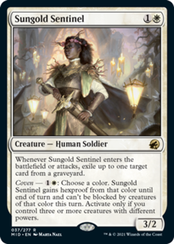 x1 Sungold Sentinel NM, MTG Innistrad: Midnight Hunt - Image 1