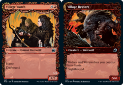 x1 Village Watch // Village Reavers - Showcase NM, MTG Innistrad: Midnight Hunt - Image 1