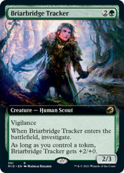 x1 Briarbridge Tracker - Extended Art NM, MTG Innistrad: Midnight Hunt - Image 1