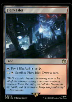 Fiery Islet Mtg Dr. Who NM 278 Magic Gathering X1 - Image 1
