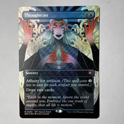 Magic The Gathering THOUGHTCAST Special Guests Near Mint BORDERLESS Foil - Image 1