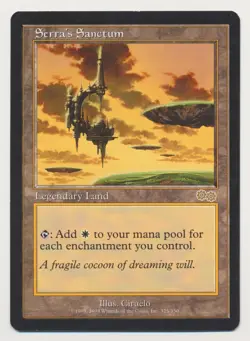 MTG Magic the Gathering Urza's Saga Serra's Sanctum LP Light Play Condition! - Image 1