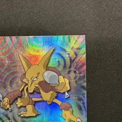 Topps Pokemon Card TV Series 1 Rainbow Foil BlueLogo 1st Edition #65 Alakazam LP - Image 5