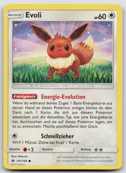 Evoli 101/149 - Sonne Mond - DE - EXC - Pokemon TCG - Image 1