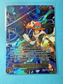 One Piece Carrying On His Will OP13 Portgas D Ace EB02-028 Alternate Alt SP NM - Image 1