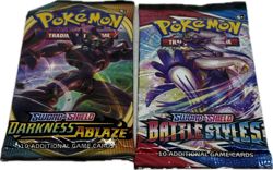 POKEMON SWORD & SHIELD DARKNESS ABLAZE & BATTLE STYLES 10 PACK OF CARDS NEW - Image 3