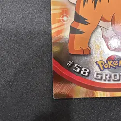 Topps Pokemon Card TV Series 1 Chrome Foil BlueLogo 1st Edition #58 Growlithe NM - Image 2