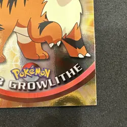 Topps Pokemon Card TV Series 1 Chrome Foil BlueLogo 1st Edition #58 Growlithe NM - Image 3