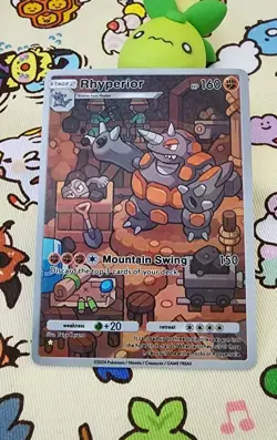 ART CARD ~ Pokemon Pocket TCG Rhyperior Illustration Immersive TEXTURED - Image 2