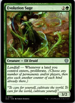 Evolution Sage 105 Uncommon Commander: Lorwyn Eclipsed Magic: The Gathering NM - Image 1