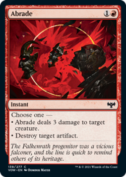 x1 Abrade NM, MTG Innistrad: Crimson Vow - Image 1