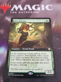Mtg. Pest Rescuer. Extended Art. Commander: Secrets of Strixhaven. Pack Fresh - Image 1