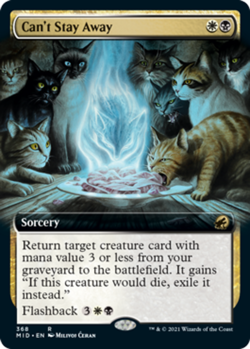 x1 Can't Stay Away - Extended Art NM, MTG Innistrad: Midnight Hunt - Image 1