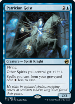 x1 Patrician Geist NM, MTG Innistrad: Midnight Hunt - Image 1
