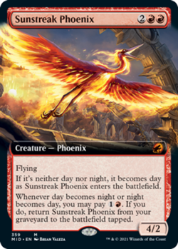 x1 Sunstreak Phoenix - Extended Art NM, MTG Innistrad: Midnight Hunt - Image 1