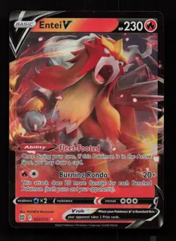 ENTEI V 022/172 BRILLIANT STARS POKEMON (ULTRA RARE, NM) - Image 1