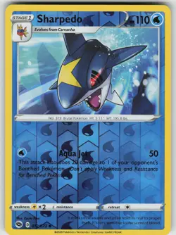 Sharpedo 012/073 Uncommon Champion's Path Pokemon Reverse Holo Near Mint - Image 1