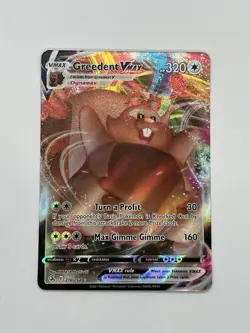 Greedent VMAX 218/264 Holo VMAX Rare Fusion Strike Pokemon Near Mint US SELLER - Image 1