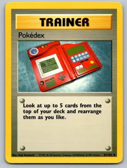Pokedex 87/102 Uncommon Base Set Unlimited Pokemon Lightly Played - Image 1
