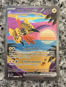 Pokemon TCG Tapu Koko EX Paradox Rift Holo Card 247/182 Sir - Image 1