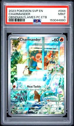 2023 Pokemon SVP EN Obsidian Flames Pokemon Center Charmander #044 PSA 9 MINT - Image 1