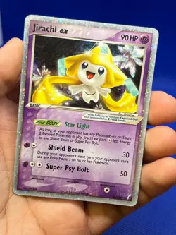 VTG 2006 EX Crystal Guardians Jirachi 94/100 Ultra Rare DMG/Creased - Image 2