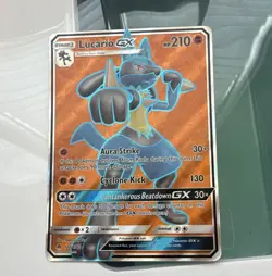 Lucario GX 122/131 SM-Forbidden Light Full Art Holo Ultra Rare English HP 210 - Image 1