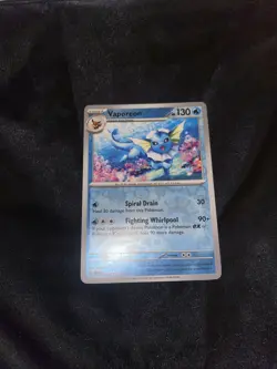 Pokemon Card Vaporeon Scarlet & Violet 151 Reverse Holo Rare 134/165 Near Mint - Image 1