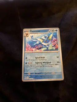 Pokemon Card Vaporeon Scarlet & Violet 151 Reverse Holo Rare 134/165 Near Mint - Image 2