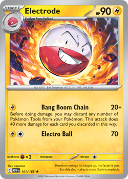 ELECTRODE 101/165 RARE 151 POKEMON REVERSE HOLO NM/M - Image 3