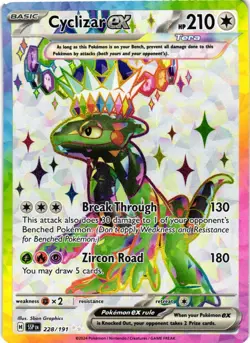 CYCLIZAR EX 228/191 ULTRA RARE SURGING SPARKS POKEMON NM - Image 1
