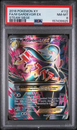 2016 Pokemon M Gardevoir EX (Full Art) 112/114 XY - Steam Siege Holo PSA 8 - Image 1