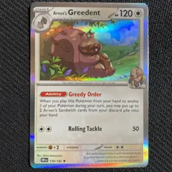 Arven's Greedent 159/182 Holo Rare SV10: Destined Rivals Pokemon TCG NM/M - Image 1