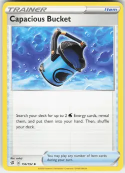 Capacious Bucket 156/192 Uncommon Rebel Clash Pokemon Near Mint - Image 1