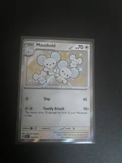 Maushold 210/091 Paldean Fates Baby Shiny Near Mint Pokemon TCG - Image 1