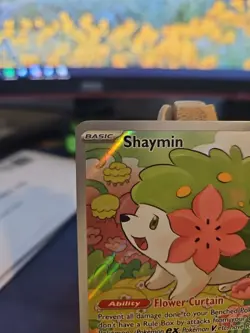 Pokemon TCG Shaymin Holo Card Illustration Rare, 185/182, Destined Rivals Series - Image 2