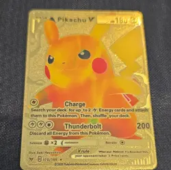 Nintendo Pikachu V 170/185 Ultra Rare Full Art Holo Vivid Voltage 2020 190HP - Image 1