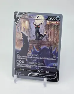 Custom SPARKLING HOLO Umbreon V Card Umbreon READ DESCRIPTION BELOW - Image 1