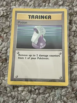 Pokemon Base Set Unlimited Potion Common Trainer Card 94/102 LP - Image 1