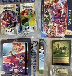 Disney Lorcana TCG: Fabled Starter Decks plus puzzle, mat, binder and promo card - Image 1